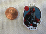 Second view of Black and Red Thor Needle Minder.