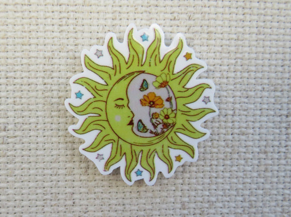First view of Floral Sun and Moon Needle Minder.