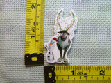Third view of the Olaf and Sven Decorated in Christmas Lights Needle Minder
