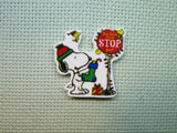 First view of the Dear Santa Please Stop Here Snoopy and Woodstock Needle Minder