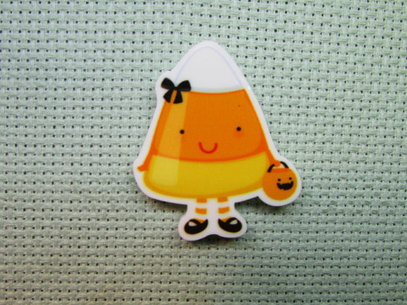 First view of the Candy Corn Trick or Treater Needle Minder