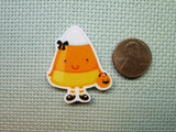Second view of the Candy Corn Trick or Treater Needle Minder