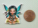 Second view of the Indian Fairy Holding A Wolf Pup Needle Minder