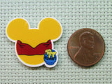 Second view of the Pooh Mouse Head Needle Minder