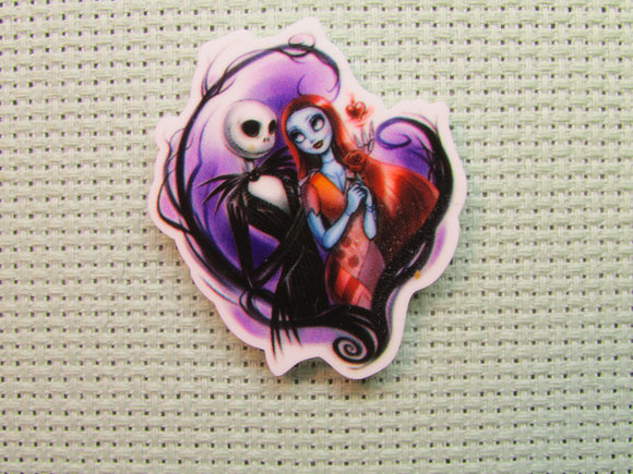 First view of the Jack and Sally in a Purple Heart Needle Minder