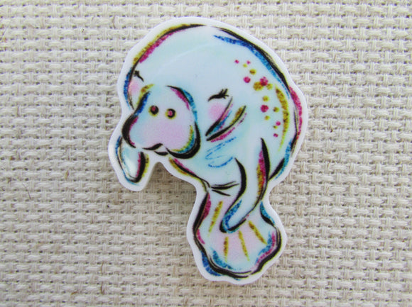 First view of Watercolor Manatee Needle Minder.