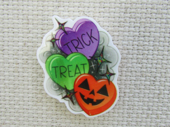 First view of Trick or Treat Candy Hearts Needle Minder.