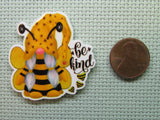 Second view of the Bee Kind Bee Gnome Needle Minder