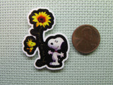 Second view of the You Are My Sunshine Snoopy Needle Minder