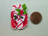 Second view of the Candy Cane Needle Minder