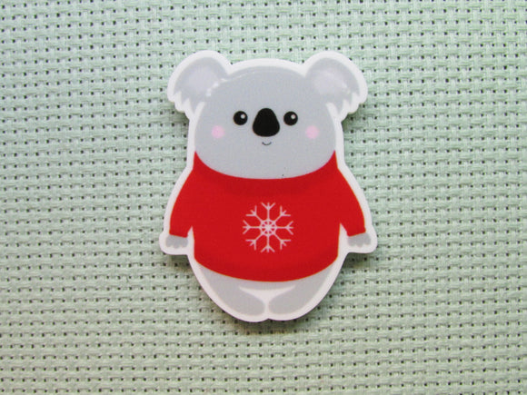 First view of the Christmas Koala Needle Minder