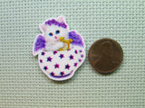 Second view of the Purple Angel Kitten in a Teacup Needle Minder