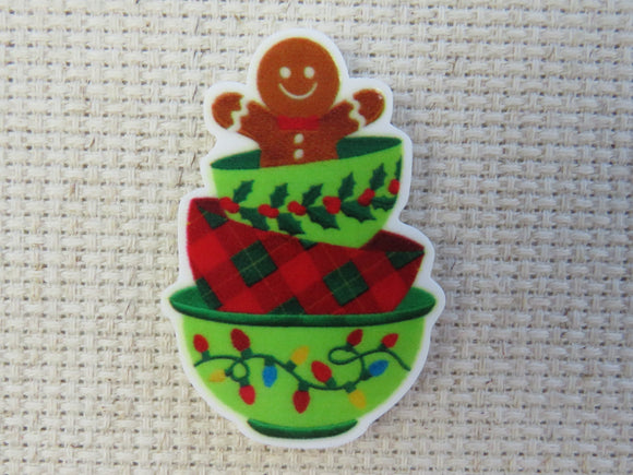 First view of Baking Bowl Ginger Bread Man Needle Minder.