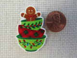 Second view of Baking Bowl Ginger Bread Man Needle Minder.