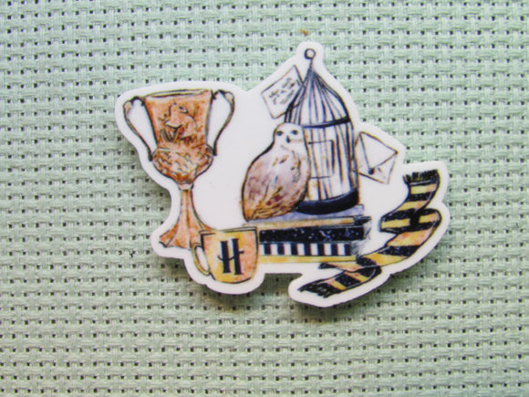 First view of the H is for Hufflepuff Needle Minder