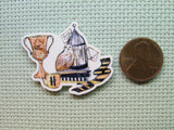 Second view of the H is for Hufflepuff Needle Minder
