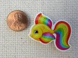 Second view of Rainbow Goldfish Needle Minder.