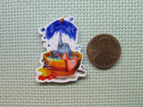 Second view of the Dumbo Playing in a Tub of Water Needle Minder