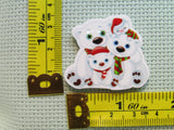 Third view of the Christmas Polar Bear Family Needle Minder