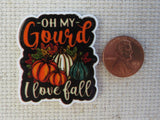 Second view of Oh My Gourd, I Love Fall Needle Minder.