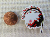 Second view of A Hunting Fairy Sitting in a Moon Tree Needle Minder.