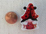 Second view of Ladybug Themed Gnome Needle Minder.