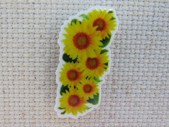 First view of A Swag of Sunflowers Needle Minder. 