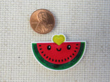 Second view of Smiling Watermelon Needle Minder.