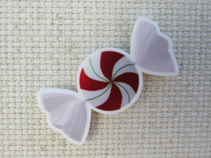 First view of Red and White Christmas Candy Needle Minder.