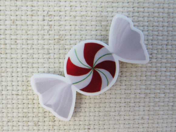 First view of Red and White Christmas Candy Needle Minder.
