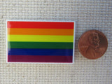 Second view of Rainbow Flag Needle Minder.