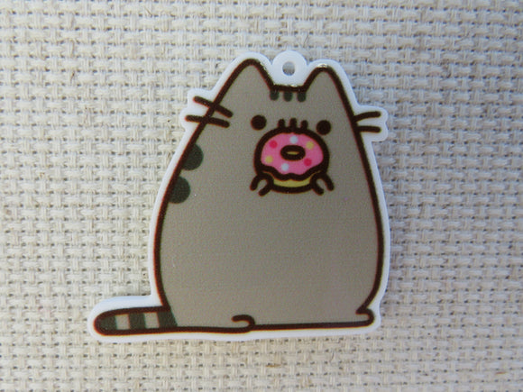 First view of Cartoon Cat with a Pink Donut Needle Minder.
