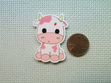 Second view of the Pink Cow Needle Minder