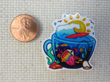 Second view of Summertime Fun Teacup Needle Minder.