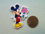 Second view of the Mickey Bringing Flowers Needle Minder