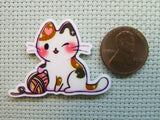 Second view of the Calico Kitty Needle Minder