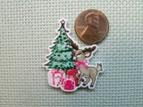 Second view of the Christmas Tree with a Reindeer Needle Minder