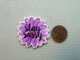 Second view of the Purple Stay Sassy Daisy Needle Minder