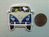 Second view of the Snoopy in a Blue VW Van Needle Minder
