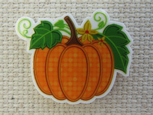 First view of Quilted Pumpkin Needle Minder.