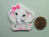 Second view of the Baby Pink Elephant Needle Minder