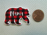 Second view of the Black and Red Mama Bear Needle Minder