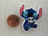 Second view of Stitch Holding a Jack Doll Needle Minder.