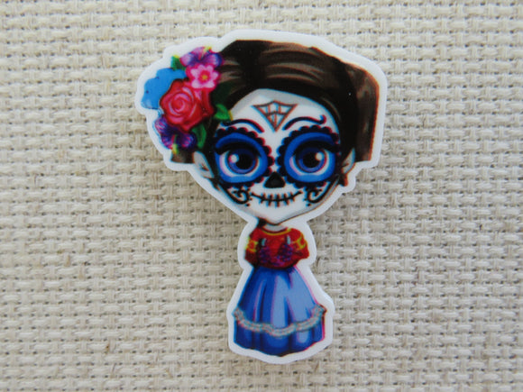 First view of Sugar Skull Lady Needle Minder.