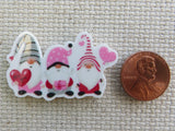 Second view of Valentines Gnomes Needle Minder.