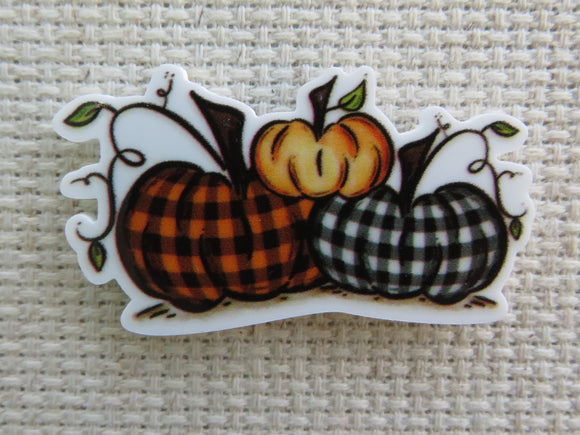 First view of A Trio of Decorative Pumpkins Needle Minder.