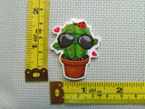 Third view of the Shade Wearing Cactus with a Ladybug Friend Needle Minder
