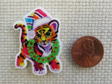 Second view of Christmas Tiger Needle Minder.
