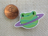 Second view of Saturn Frog Needle Minder.