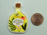 Second view of the A Bottle of Sunshine Needle Minder